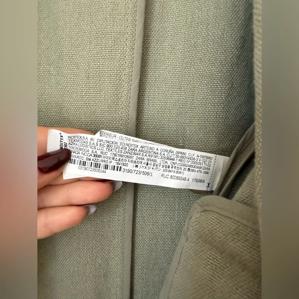 Zara Women's Sage Green Blazer Coat - Picture 10 of 14
